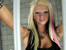 Exotic Slut With Colorful Hair and Tattoos Sixty Nines in Jail