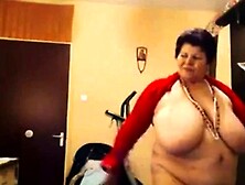 Big-titted Bbw Granny Dances On Webcam