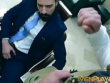 Bearded Businessman Miguel Angel Bareback Barber Banging