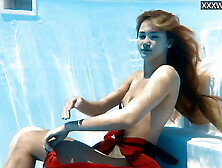 Russian bitch Ivi found her natural talent in the pool