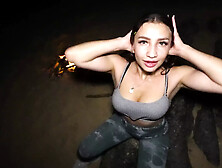 Blowjob and doggy on the beach at night by the fire