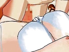 Big-titted cartoon babe gets pounded hard in a steamy creampie sex movie