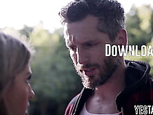 Stranded small blond mother I'd like to fuck takes assist from a stranger and thanks him with outdoor sex