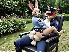 Fur Zootopia: Judy Hopps and Nick Wilde - Cunning Fox Screws Bunny after work