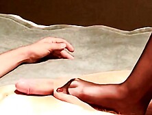 Kicking Balls & Feet Licking in Stockings! Ballbusting CBT Femdom BDSM Mistress Redix