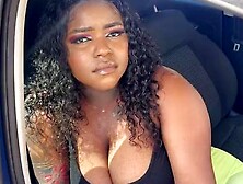 Big Booty Ebony Takes Hard Dick In Her Tight Shorts - Car Sex Gloryhole Fuck