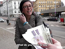 Czech Mom Veronika the Secretary - Amateur pov public sex for cash