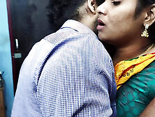 Mallu Girl in Half Saree Hot Lip Lock Romance with Desi Malayali Couple