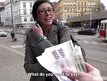 Czech Stepmom Veronika The Secretary - Amateur Pov Public Sex For Cash With Veronika Czech