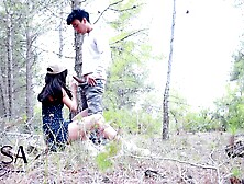 Pair records themselves having anal-act of love in the forest