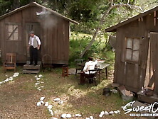 vintage outdoor orgy,  wet pussies,  tight asses,  ANAL,  DP