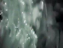 Blowjob in the city park from a girl with nice big boobs