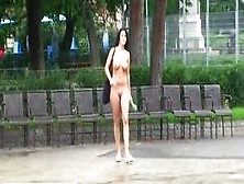 Jarka - Hot Public Nudity With Sweet Brunette