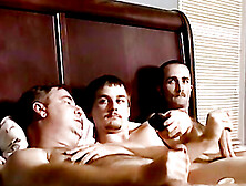 Nasty Dick Riders Jerk Off Their Hairy Hard Pricks Together
