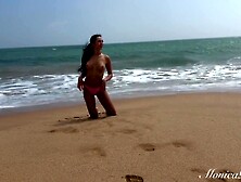 Topless On The Beach, Pussy Fingering, Outdoor Nudity