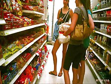 Candid Group of Teens at Store