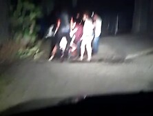Drunk Chicks Fighting in Alley Half Naked
