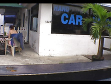 Tommie at the carwash