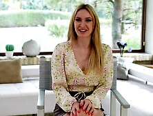 Blonde With Great Tits Seduced A Guy In The Bathroom