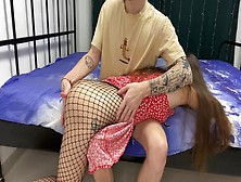 Sexed A Schoolgirl In Fishnet Pantyhose For Bad Grades