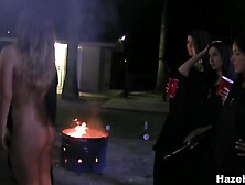 College s Being Hazed In The Woods on HazeHer (za9339)