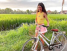 Teaching Cutie How To Ride A Bike And She Teaches Me How To Fuck All Night - Creampie