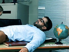 The lascivious teacher has sex with his fitness student's doxy