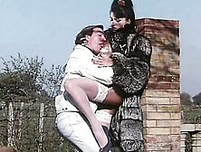 Hairy Pussy Fucking Outdoor with Yves Baillat and Luana Borgia - Blowjob,  Fingering,  Cum in Mouth