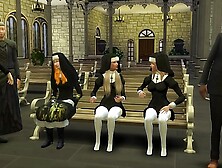 Catholic Fathers Abuse and Fuck the New Innocent Nuns in the Temple 3D Porn Hentai