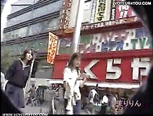 Walking upskirt (fake) pants