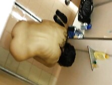 I caught a sexy babe taking a shower naked