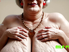 Chubby GILF living out her wild fantasy of deep-throating a thick salami