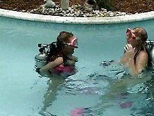 Scuba Girls In A Pool