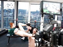 Beautiful Redhead Hottie Charlie Red BTS