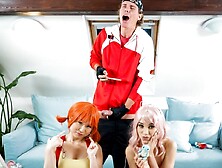 3way Thriller! Elena Vedra & Yin Ming Curiosity - Girlfriends Share Their Hot Stepmom's Man