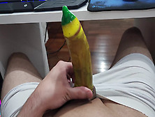 Cum With A Colorful Condom