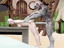 Alien monster come from space on earth Hard Fuck With Big dick