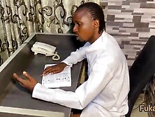 Black large butt nasty student seduces biology teacher in office and bang bbc