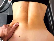 Stepsister stuck in washing machine - cum in her pussy,  CREAMPIE