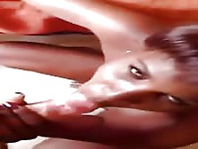 Ebony Babe Sucks Pov