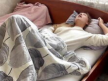 Morning masturbation ended in a loud climax.  I fondle my constricted vagina.