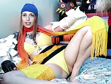 Rikku costume play Crystal faux-cock Fuck (Live blast Recording)