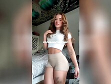 Innocent 18y. o. flashes hairy vagina doing splits on Instagram