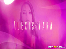 Busty chick takes dick from mouth into ass and shaved cunt