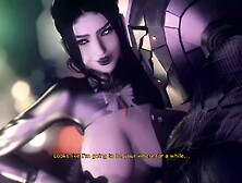 3d cartoon French fantasy - Man wields bold prowess to satisfy lusty woman in fiery