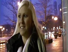 A golden-haired college gal is turn into dark dick doxy