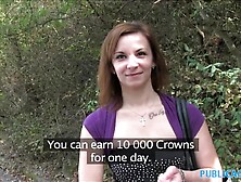 PublicAgent Brunette hair having sex outdoors