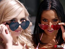 Ricky Johnsons Wild Poolside Threesome With Interracial Heat