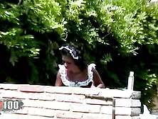 Outdoor Butt sex Fuck with My Little Dark Maid Priska Farel