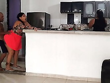 Perverted stepfather mounts his stepdaughter in front of her twin sister without her realizing it, he is her caretaker